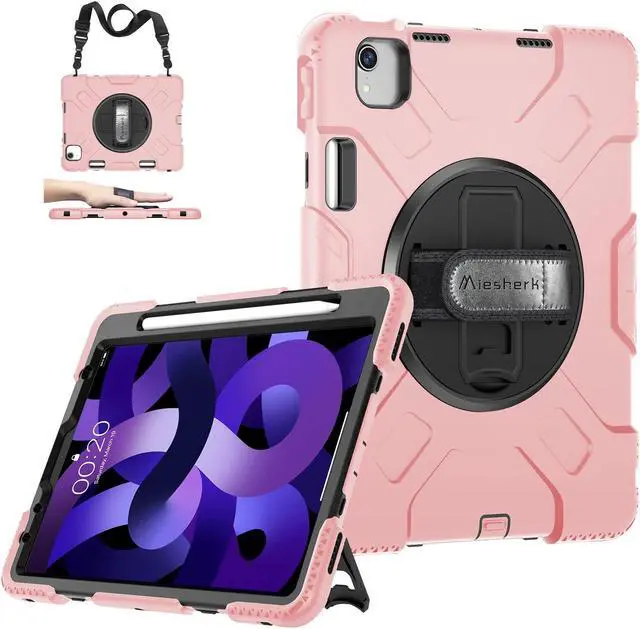 Alt view image 2 of 5 - [Get 2] iPad Air 5th/4th Generation 10.9 Case Black+ iPad Air 5th/4th Generation 10.9 Case Pink