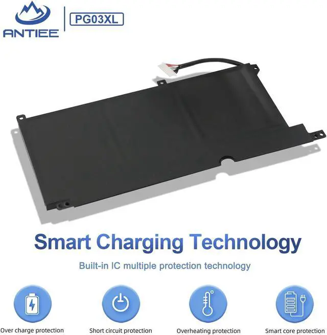 Alt view image 5 of 5 - ANTIEE PG03XL Laptop Battery for HP Pavilion Gaming 15-dk0xxx 15-dk1xxx 15-dk2xxx 15-ec0xxx 15-ec1xxx 15-ec2xxx 15-dk0015la 16-a0xxx 15-dk0001la 15-dk0007ng HSTNN-DB9G L48430-2C1 L48430-2B2 PG03052XL