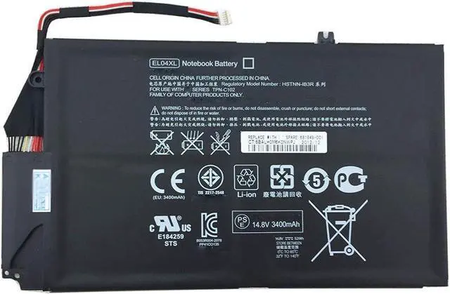 Main image of EL04 EL04XL ELO4XL TPN-C102 HSTNN-IB3R 681879-1C1 681949-001 HSTNN-UB3R 681879-171 Laptop Battery Compatible with HP Envy 4-1000 4-1100 4-1200 4-1000 4-1100 4-1200 4-1043CL Series(14.8V 52Wh)