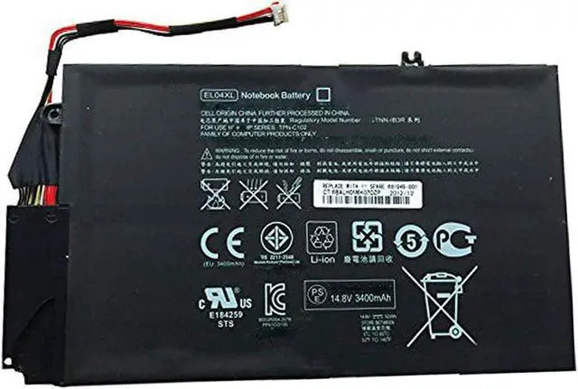 Alt view image 2 of 4 - EL04 EL04XL ELO4XL TPN-C102 HSTNN-IB3R 681879-1C1 681949-001 HSTNN-UB3R 681879-171 Laptop Battery Compatible with HP Envy 4-1000 4-1100 4-1200 4-1000 4-1100 4-1200 4-1043CL Series(14.8V 52Wh)