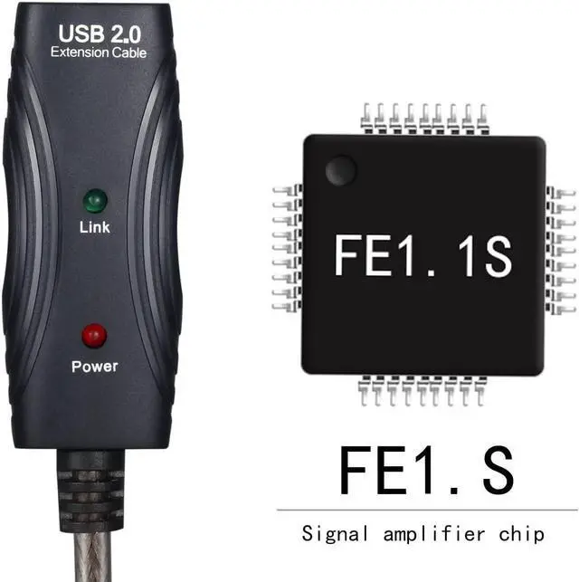 Alt view image 4 of 5 - PASOW USB 2.0 A Male to A Female Extension Cable High Speed 480 Mbps (100 Feet with Led Light)