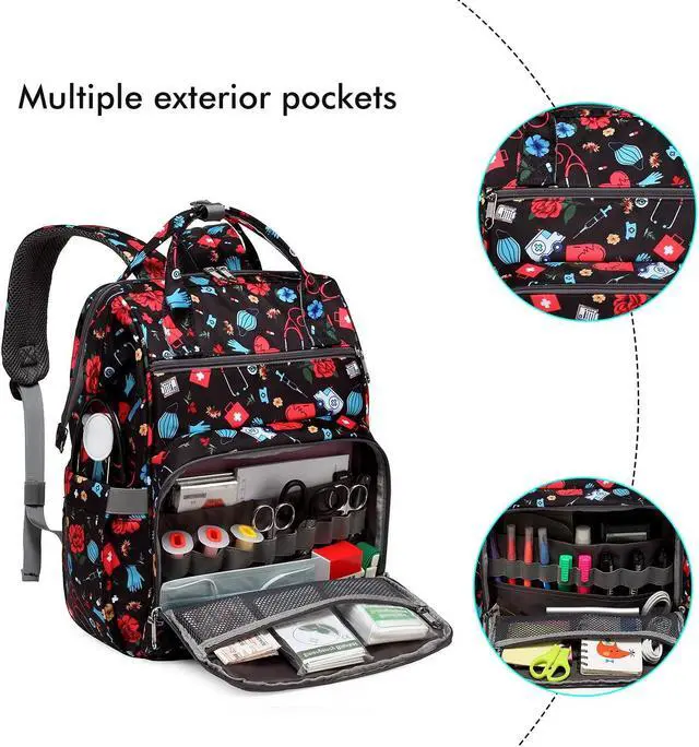 Alt view image 3 of 5 - Gatycallaty Large Backpack Purse for Women - 10.6"L x 7.6"W x 16.4"H, 20L Capacity, 2 Compartments and 12 Pockets, Holds up to 15.6" Laptop