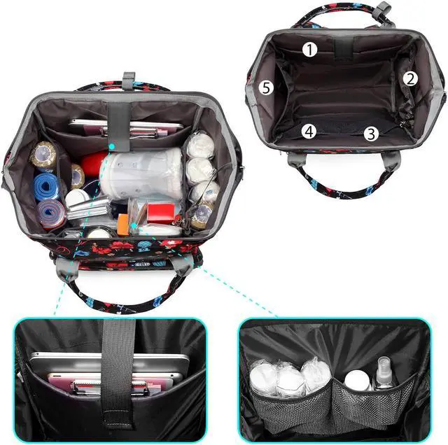 Alt view image 2 of 5 - Gatycallaty Large Backpack Purse for Women - 10.6"L x 7.6"W x 16.4"H, 20L Capacity, 2 Compartments and 12 Pockets, Holds up to 15.6" Laptop