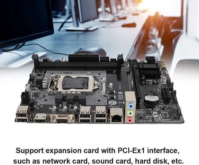 Alt view image 2 of 5 - SATA USB 2.0 PC Motherboard Chip for Intel H61M, PCI E×1 Interface, 1155Pin DDR3 1066/1333/1600MHz Memory, 1xpci e×16 Graphics Slot, 6 Channel Audio Chip, CPU for LGA 1155 PC Motherboard