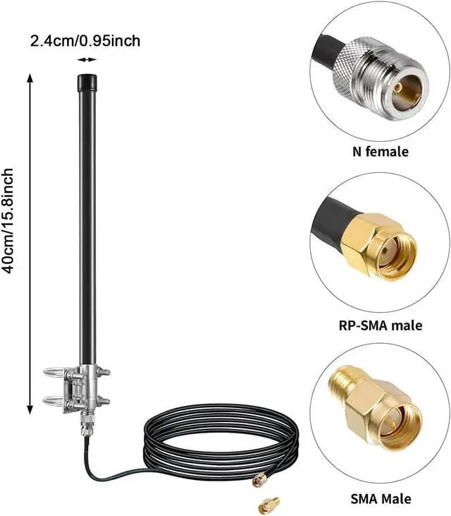 Alt view image 2 of 5 - 10dBi Outdoor 4G LTE Long Range Cellular Trail Camera Antenna with 20ft Cable for Spypoint Flex Flex-M Link Micro Link EVO Stealth Cam Tactacam Reveal X PRO Gen 2.0/3.0 Muddy Trail Camera, Eifagur