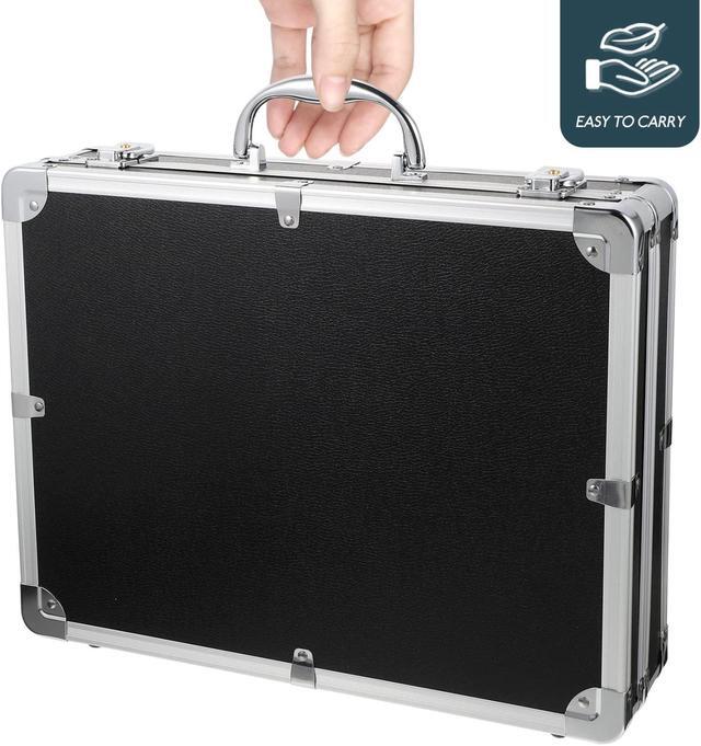 Alt view image 4 of 5 - ERINGOGO Aluminum Briefcase - 11 Inch Hard Laptop Briefcases with Key Lock, Multifunctional Attache Case