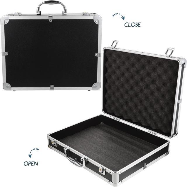 Alt view image 3 of 5 - ERINGOGO Aluminum Briefcase - 11 Inch Hard Laptop Briefcases with Key Lock, Multifunctional Attache Case