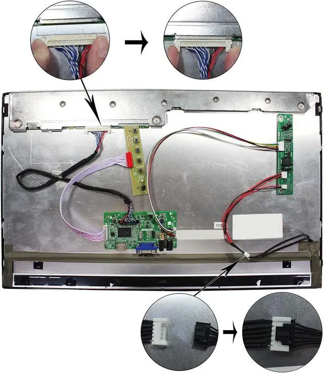 Alt view image 2 of 5 - FanyiTek HD-MI VGA LCD Display Controller Board for 21.5 inch LM215WF3 SDA1 1920x1080 30 Pin EDP LCD Screen