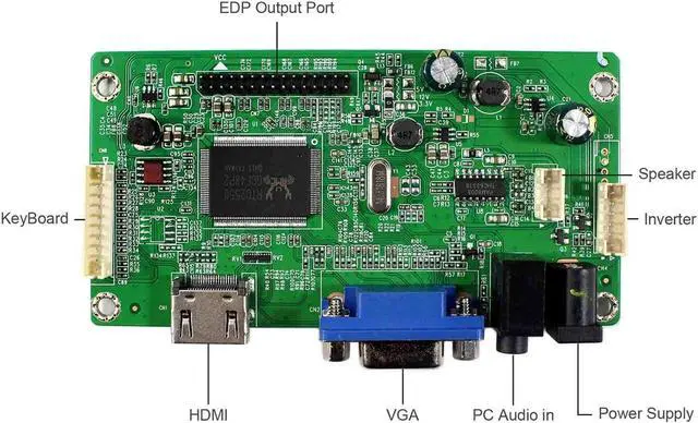 Alt view image 3 of 5 - FanyiTek HD-MI VGA LCD Display Controller Board for 21.5 inch LM215WF3 SDA1 1920x1080 30 Pin EDP LCD Screen