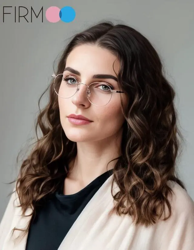 Alt view image 2 of 5 - Firmoo Progressive Multifocal Round Blue Light Blocking Reading Glasses 2.5 for Women Men, Computer Anti Eyestrain Readers Glasses Silver