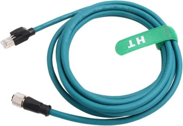 Main image of HangTon Ethernet Cable M12 A-Coding 8 Pin Female to RJ45 Cat-7e Patch Cord for Industrial Actuator Sensor Profibus Network Automation Application 3m