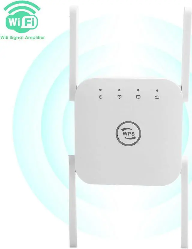 Alt view image 2 of 5 - Repeater, 300mbps Amplifier Extender Large Coverage Internet Repeater Network Repeater (US Plug)