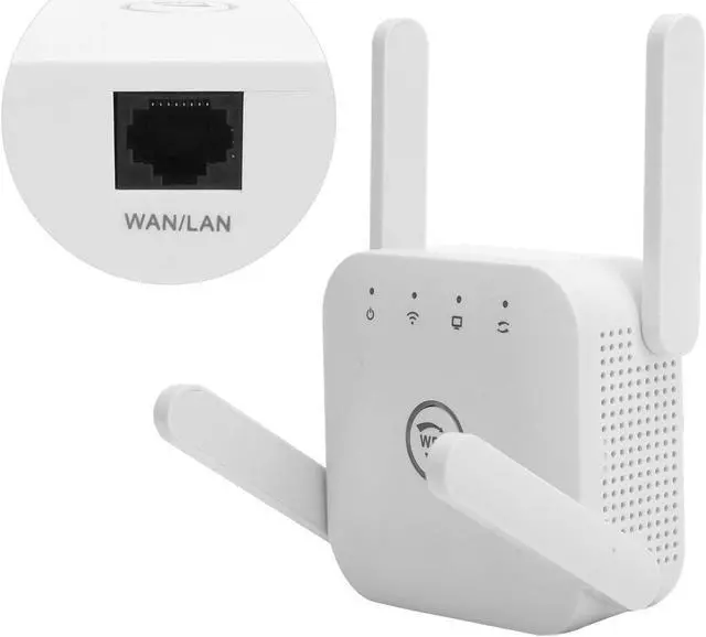 Alt view image 3 of 5 - Repeater, 300mbps Amplifier Extender Large Coverage Internet Repeater Network Repeater (US Plug)