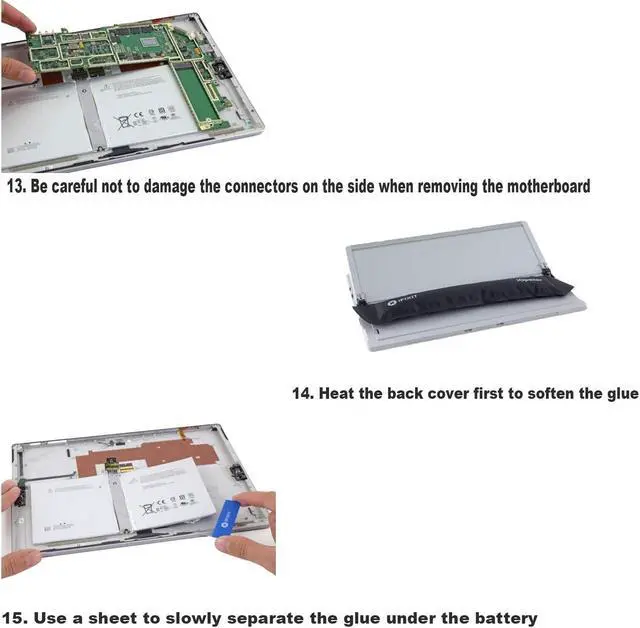 Alt view image 2 of 5 - OUWEE DYNR01 Tablet Battery Compatible with Microsoft Surface Pro 4 1724 12.3 inch Series Notebook G3HTA027H 7.5V 38.2Wh 5087mAh Tools