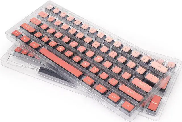 Alt view image 3 of 5 - Glacier Skyloong GK7 PBT Translucent Keycaps Compatible with 60%/65%/75%/80%/96%/100% Keyboard Layout (Blusher)