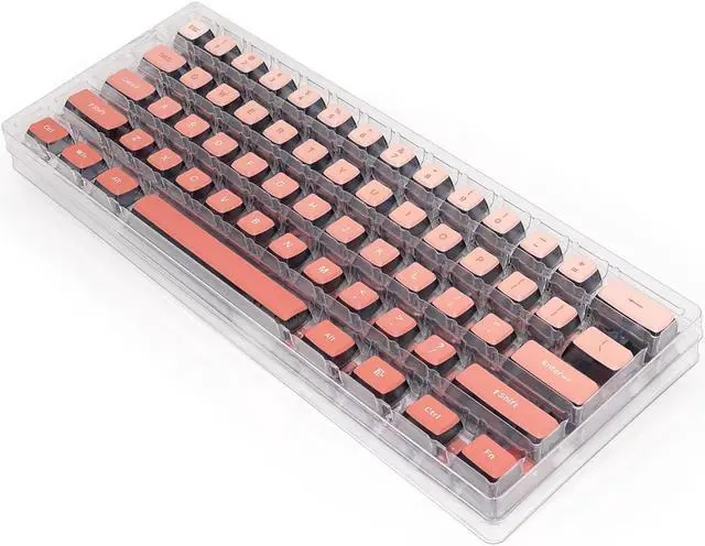 Alt view image 4 of 5 - Glacier Skyloong GK7 PBT Translucent Keycaps Compatible with 60%/65%/75%/80%/96%/100% Keyboard Layout (Blusher)