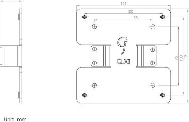 Alt view image 4 of 5 - Gladiator Joe Monitor VESA Adapter Arm/Mount Compatible with IdeaCentre AIO 3 24ALC6 Monitor