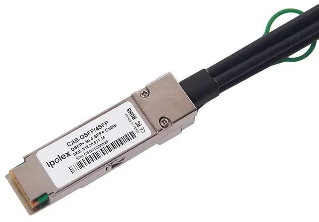 Alt view image 3 of 5 - ipolex 40G QSFP+ to 4x10G SFP+ Breakout DAC Twinax Cable for Cisco QSFP-4SFP10G-CU2M, 2-Meter(6.5ft), 40GBASE-CR4 Direct Attach Copper(DAC) Passive Copper Cable, for Cisco, Ubiquiti and More