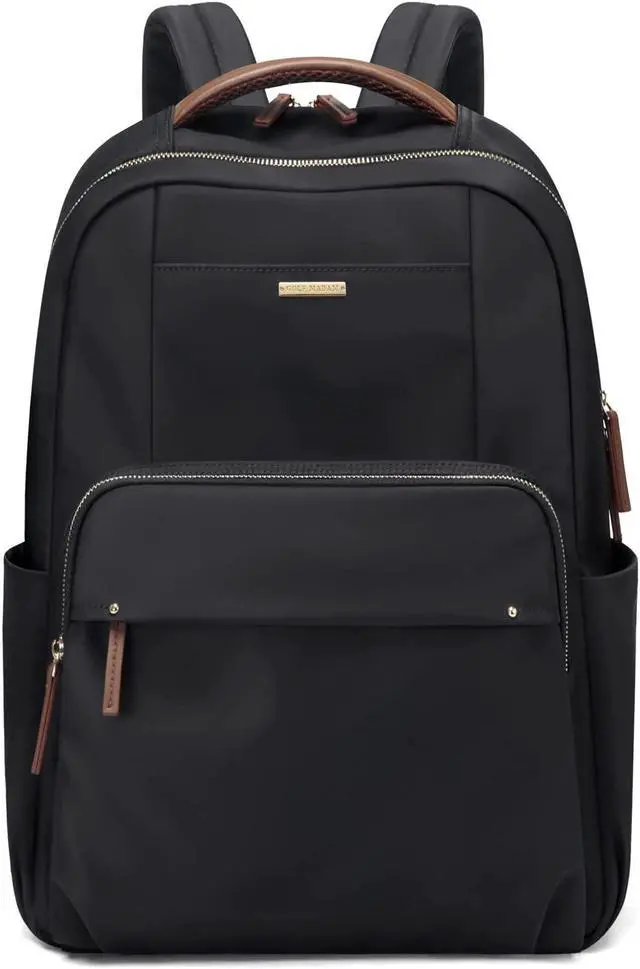 Main image of GOLF SUPAGS Laptop Backpack for Women Computer Bag Casual Daypack Fits 15.6 Inch Notebook Work Travel Backpacks (Black)