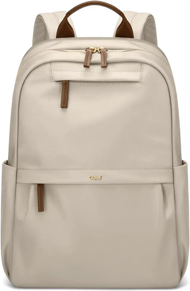 Main image of GOLF SUPAGS Laptop Backpack for Women Work Travel Backpacks Computer Bag Casual Daypack Fits 14 Inch Notebook (Apricot)