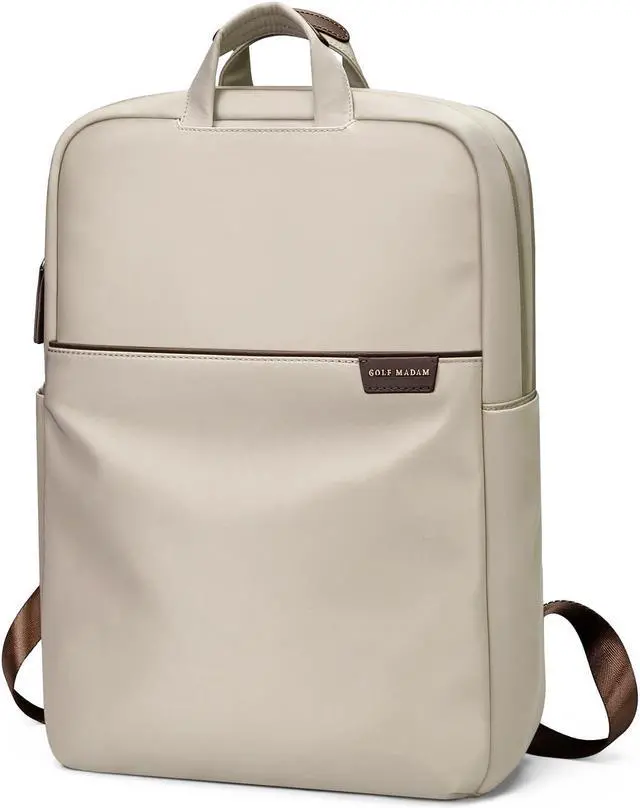 Main image of GOLF SUPAGS Travel Laptop Backpack for Women Anti Theft Slim Durable College Bookbag Business Computer Bag Fit 13.3Inch Notebook (Apricot, 13.3Inch)