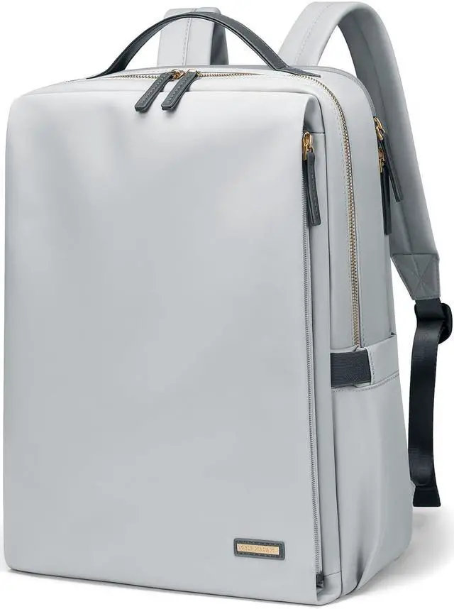 Main image of Stylish Laptop Backpack for Women Airline Approved Perfect for Work College and Travel Multi-Functional Casual Daypack Fits 15.6 Inch Notebook (Pale Grey)