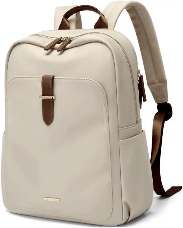 Main image of GOLF SUPAGS Laptop Backpack Purse for Women Fits 16 Inch Notebook Casual Daypack Work Travel College Bookbag Fashion Computer Bag (Apricot, 16 Inch)