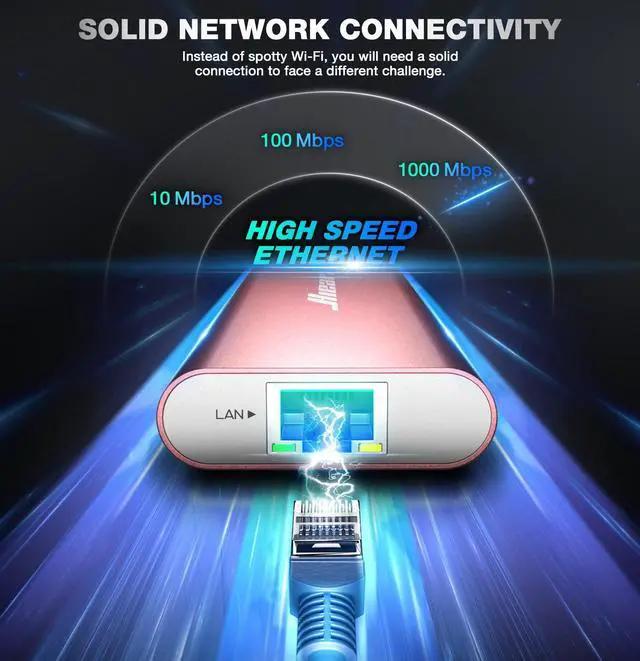 Alt view image 3 of 5 - Hiearcool USB C Hub Ethernet, 8in1 USBC Hub Multi-Port Adapter, USB-C to HDMI Docking Station Type C Adapter Dongle Compatible for MacBook Dell XPS HP ASUS and More Type-C Devices-Rose Gold