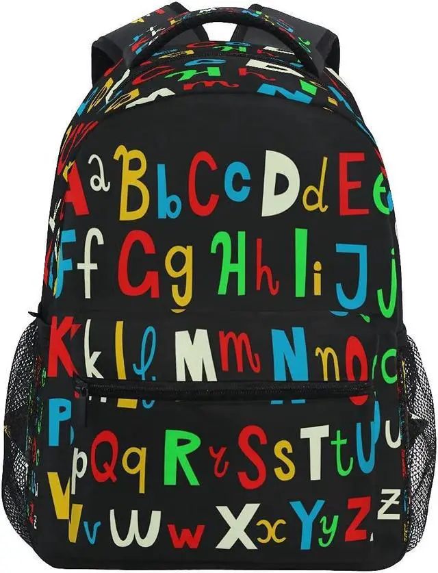 Main image of YPPAHHHH Education Alphabet School Bag Backpack College Bookbag, Rainbow Letter Laptop Backpacks Computer Bag Travel Hiking Camping Daypack for Women Girls Men Boys Students