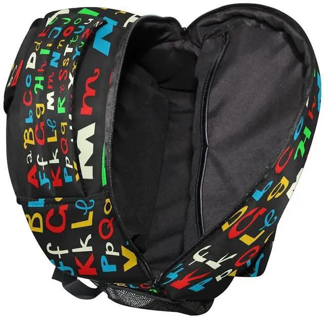 Alt view image 5 of 5 - YPPAHHHH Education Alphabet School Bag Backpack College Bookbag, Rainbow Letter Laptop Backpacks Computer Bag Travel Hiking Camping Daypack for Women Girls Men Boys Students