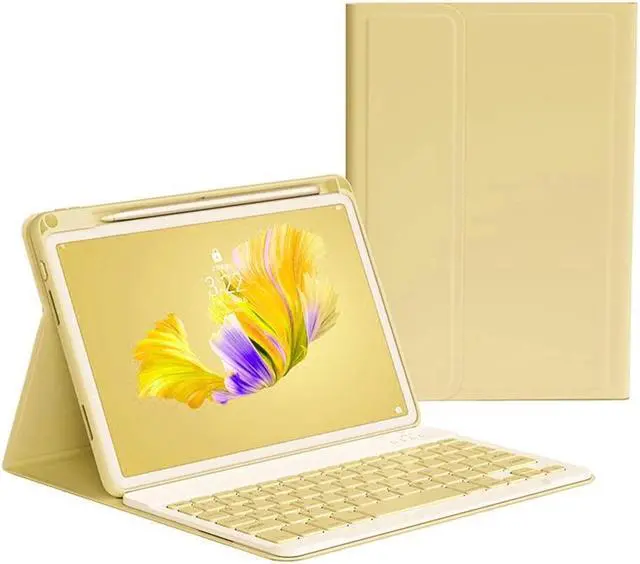 Main image of Keyboard Case Compatible with iPad Mini 7 A17 Pro 2024, iPad Mini 7th/6th Generation Keyboard Case with Color Keyboard Removable Bluetooth Wireless Keyboard,Yellow