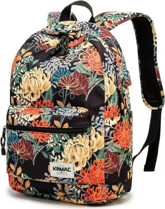 Main image of Kinmac Laptop Backpack with USB Charging Port for Laptop Up to 15.6 Inch Men Women Travel Outdoor Backpack (Golden Chrysanthemum)