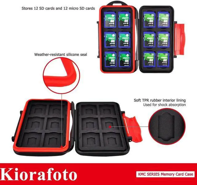 Alt view image 3 of 5 - Water-Resistant Memory Card Holder + New Memory Card Case: Camera Memory Card Holder Memory Card Case