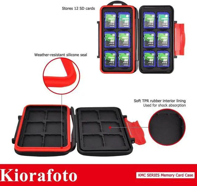 Alt view image 2 of 5 - 12 Slots Memory Card Holder + New Memory Card Case: Camera Memory Card Holder Memory Card Case