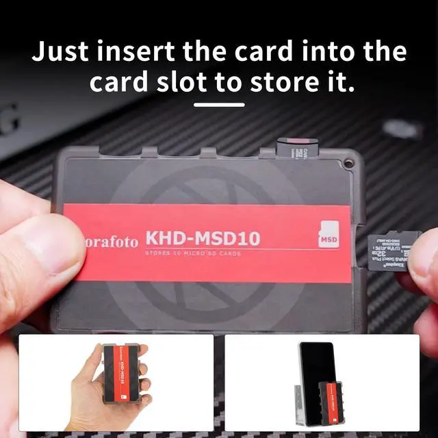 Alt view image 3 of 5 - 10 Slots Memory Card Holder + New Memory Card Case: Camera Memory Card Holder Memory Card Case