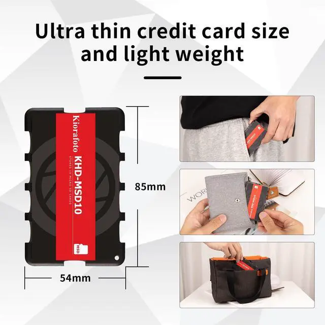 Alt view image 4 of 5 - 10 Slots Memory Card Holder + New Memory Card Case: Camera Memory Card Holder Memory Card Case