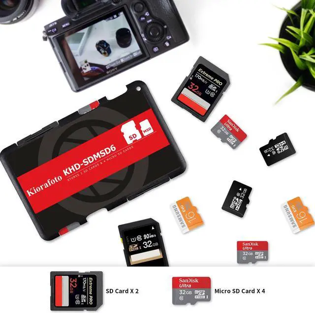 Alt view image 2 of 5 - 6 Slots Memory Card Holder + New Memory Card Case: Camera Memory Card Holder Memory Card Case