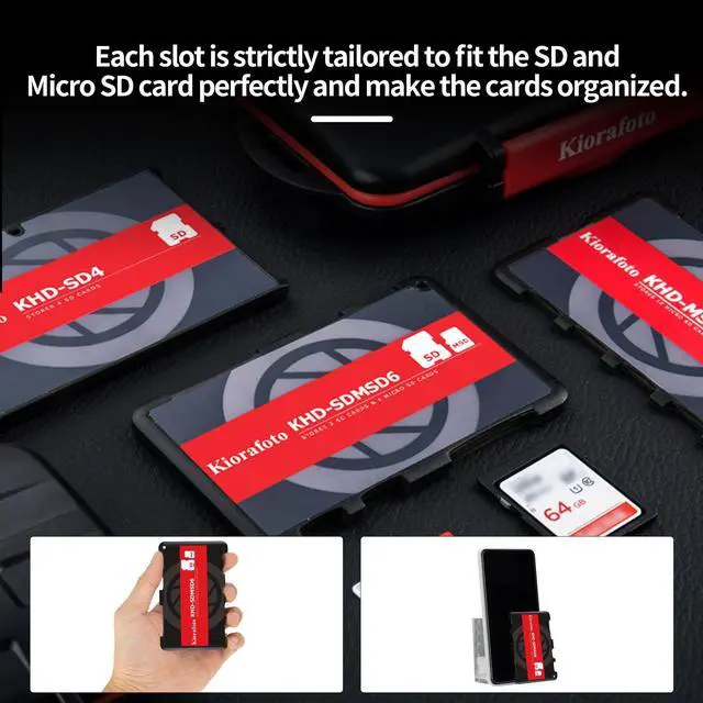 Alt view image 3 of 5 - 6 Slots Memory Card Holder + New Memory Card Case: Camera Memory Card Holder Memory Card Case