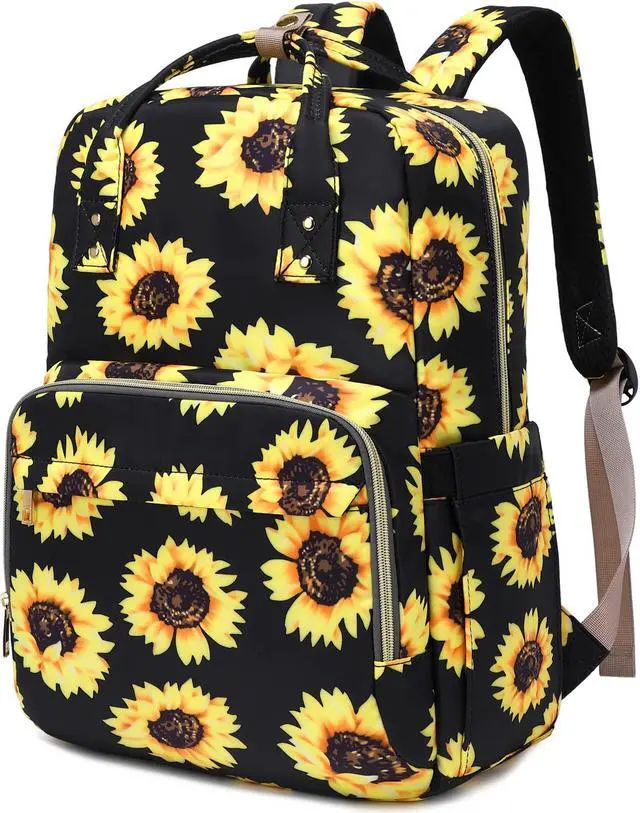 Main image of Kouxunt Sunflower Laptop Backpack College Bookbag School Backpack for Women Girls, Travel Backpack 15.6 Inch Computer Backpacks