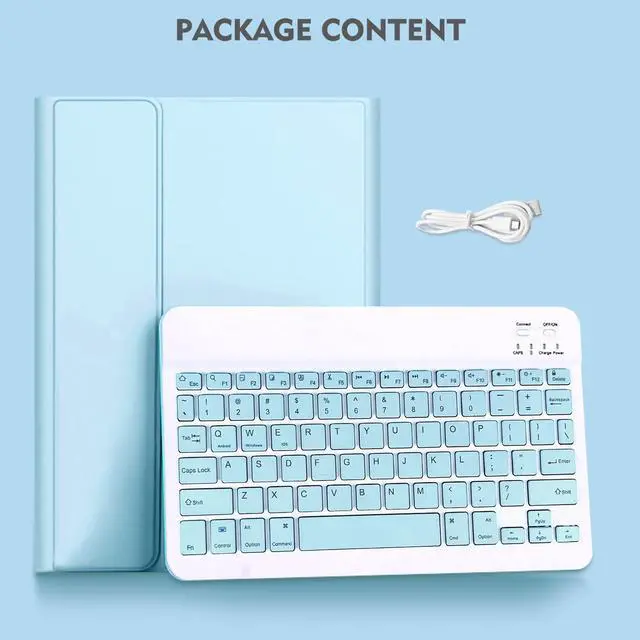 Alt view image 5 of 5 - ABEIFAN iPad Air 6th Generation 11 inch 2024 Case with Keyboard - iPad Air 5th/4th Generation 10.9 inch Case with Detachable Wireless Keyboard and Pencil Holder Auto Wake/Sleep Blue