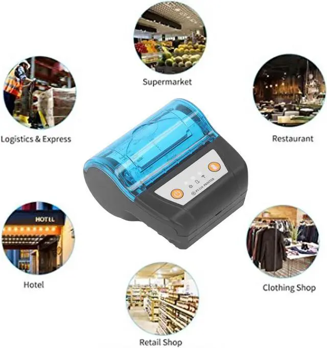 Alt view image 3 of 5 - Hilitand 80mm Bluetooth Portable Thermal Label Printer Receipt Thermal Printer for Receipt Printing