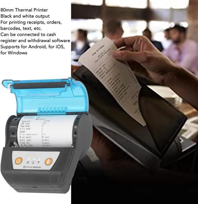 Alt view image 4 of 5 - Hilitand 80mm Bluetooth Portable Thermal Label Printer Receipt Thermal Printer for Receipt Printing