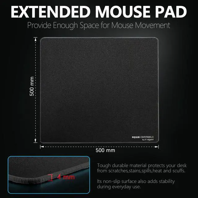 Alt view image 5 of 5 - X-Raypad Aqua Control 2 Gaming Mouse Pad, Ultra-High Precision Mouse Pad with Perfect Speed and Control Capability, Consistent X and Y Glide, Designed for Fps Players with Low DPI Requirements