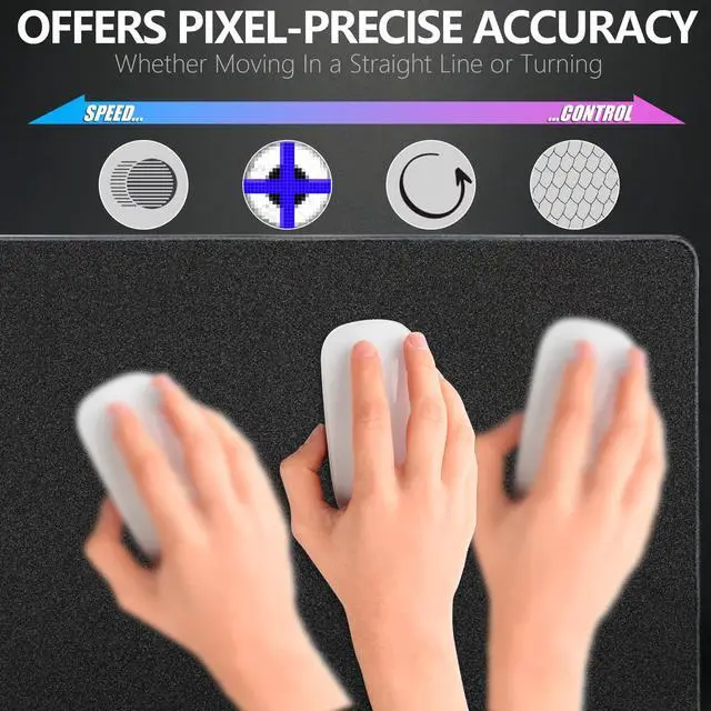 Alt view image 4 of 5 - X-Raypad Aqua Control 2 Gaming Mouse Pad, Ultra-High Precision Mouse Pad with Perfect Speed and Control Capability, Consistent X and Y Glide, Designed for Fps Players with Low DPI Requirements