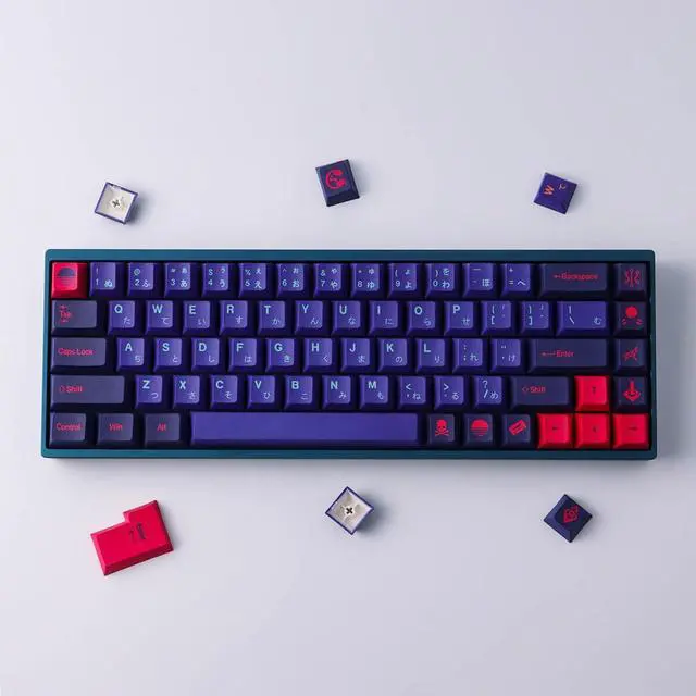 Alt view image 2 of 5 - Hyekit PBT Keycaps 158 Keys Laser Keycaps Cherry Profile Dye-Sublimation Custom Keycaps with 6.25U 7U Spacebar for Cherry Gateron MX Switches Mechanical Keyboard US/UK Layouts