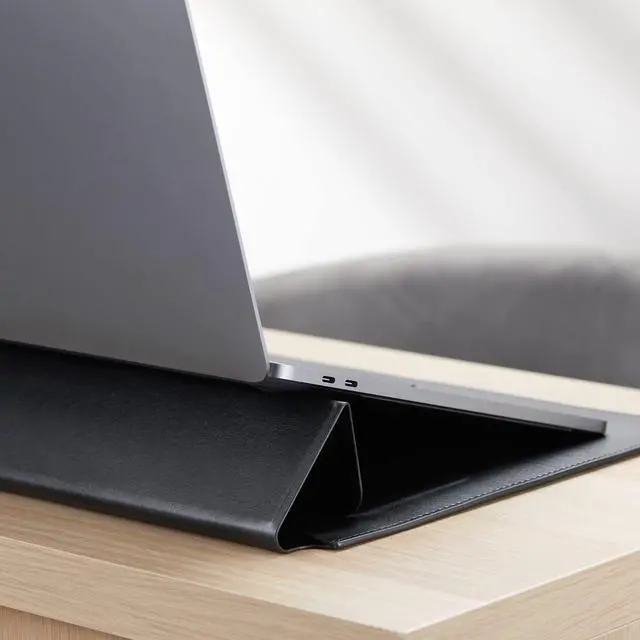 Alt view image 3 of 5 - HyperShield Stand & Go Laptop Sleeve for MacBook Pro/Air 13"/14" in Black