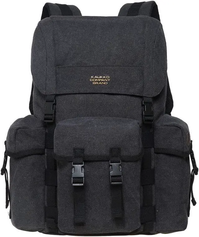 Main image of KAUKKO Men's Women's Backpack Hiking Backpack Travel Bag Laptop Backpack Outdoor Sports Leisure Daypacks, BLACK (K1017)