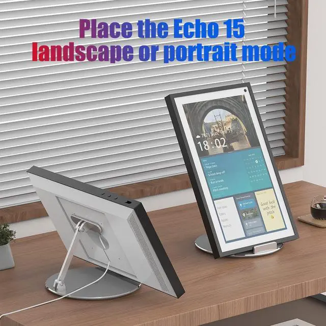 Alt view image 5 of 5 - ITSHOM Swivel and Tilt Stand for Show 15 (1st, 2nd Gen), Show 21, and Ipads/Tablets, Made of Heavy-Duty Aluminum, Device Sit On It Without Mounting (Silver)