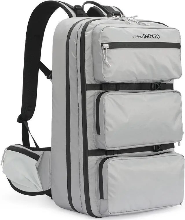 Main image of IX INOXTO Travel Laptop Backpack,15.6 Inch Business Flight Approved Carry on Backpack,Large Anti Theft Backpack College Computer Bag for Men Women,Grey