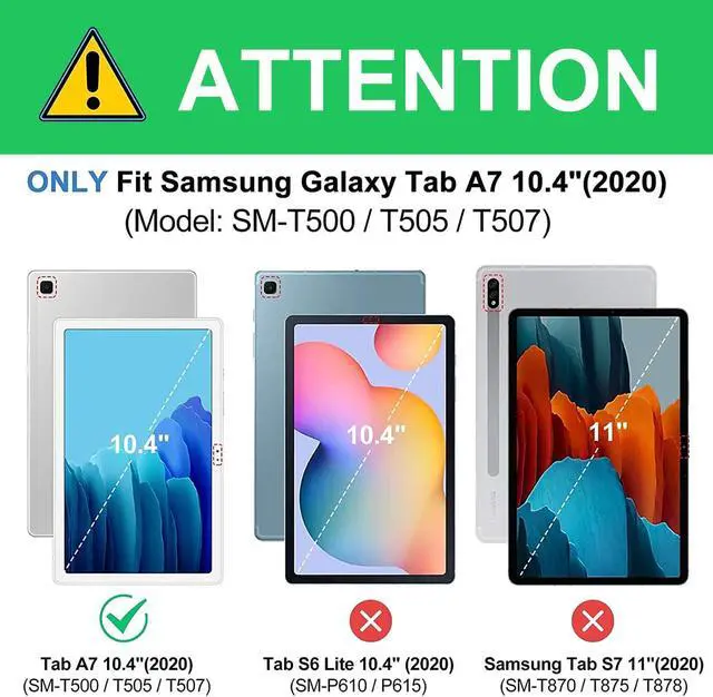 Alt view image 4 of 5 - Galaxy Tab A8 Case with Keyboard 10.5 Inch 2022, Smart 7 Color Backlight & Detachable Wireless Bluetooth Keyboard Cover & Slim Folio Cover with S Pen Holder for Galaxy Tab A8 SM-X200/X205/X207,Black